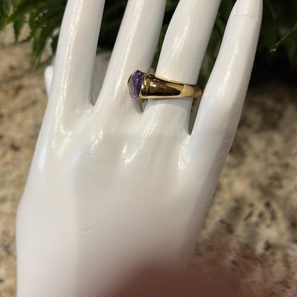 18K Over 925 Silver Lab-Created Alexandrite Ring & Earrings Set - Picture 3 of 12